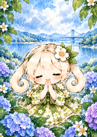 雨乞い◆香川県のうどんこちゃん LINE着せ替え